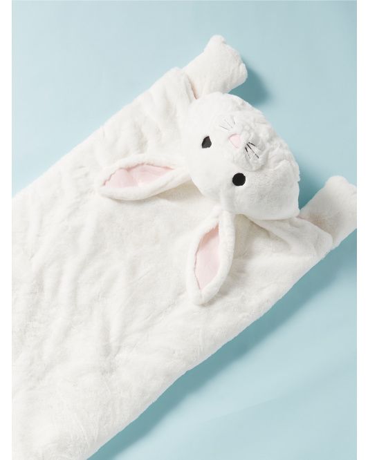 29x68 Plush Bunny Kids Sleeping Bag | Seasonal Decor | HomeGoods | HomeGoods