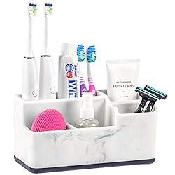Vitviti Toothbrush Holder for Bathroom, Bathroom Storage Organizer, Small Counter Stand Accessori... | Amazon (US)
