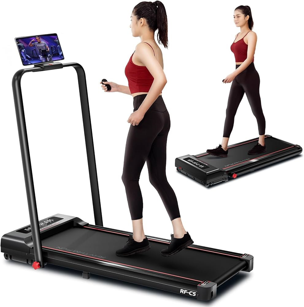 RHYTHM FUN Foldable Treadmill, 300 lb Capacity Walking Pad 2.5HP Treadmill Under Desk, Portable T... | Amazon (US)