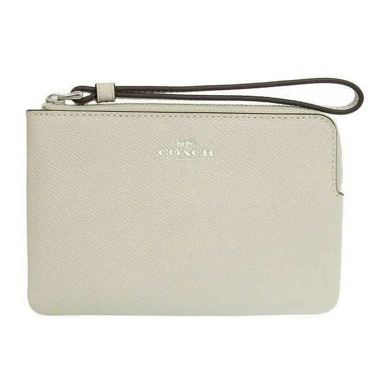 Coach Women's Crossgrain Leather Small Corner Zip Wristlet (Light Sage) | Walmart (US)