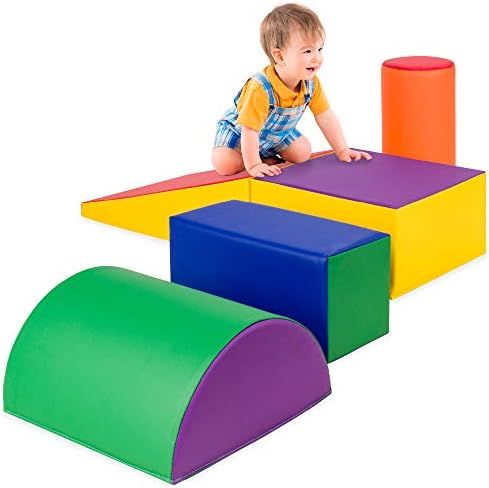 Best Choice Products 5-Piece Kids Climb & Crawl Soft Foam Block Activity Play Structures for Child D | Amazon (US)