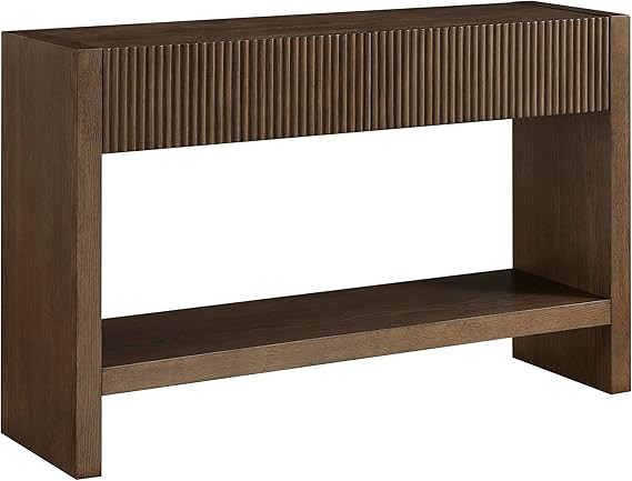 Henn&Hart 48" Rectangular Fluted Console Table, Ribbed Entryway Table, Sofa Table with 2 Storage ... | Amazon (US)