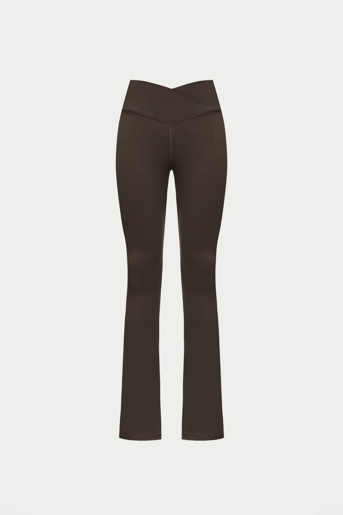 SCULPTING STRETCH ZIP HEM LEGGINGS - CHOCOLATE | The Couture Club