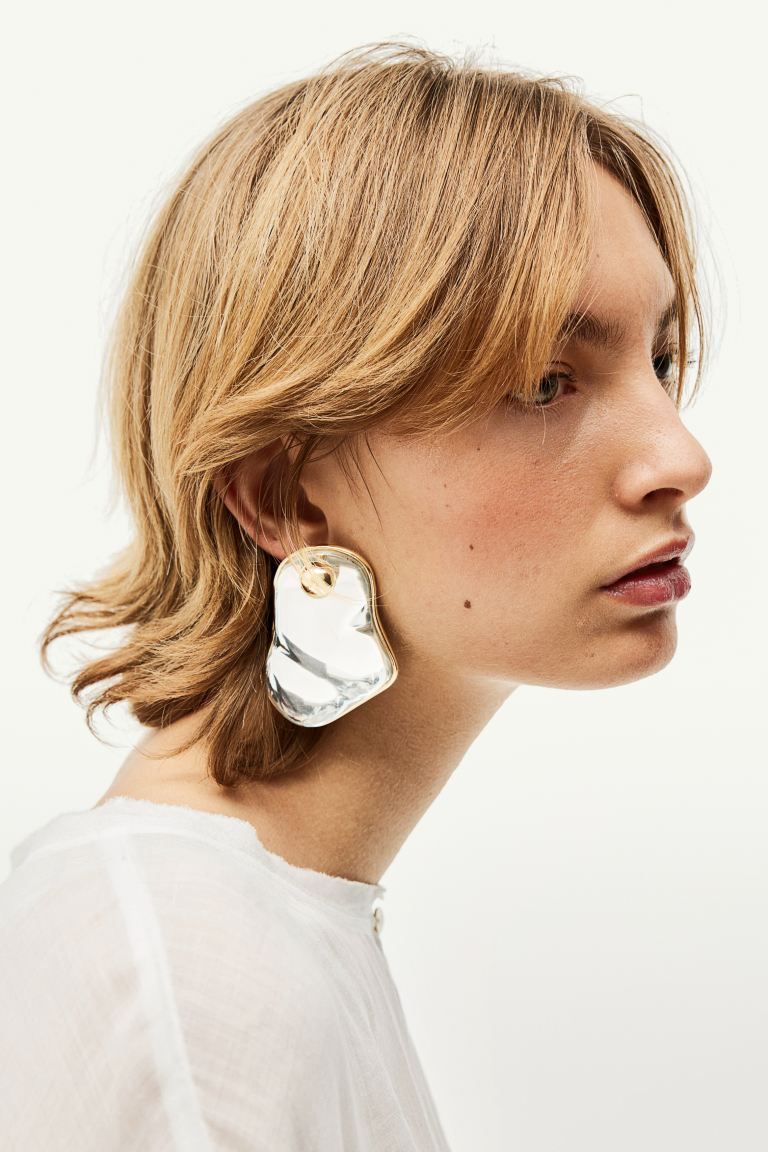 Asymmetric Stud Earrings - Silver-colored/gold-colored - Ladies | H&M US | H&M (US + CA)