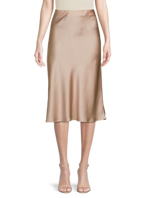 Satin Midi Skirt | Saks Fifth Avenue OFF 5TH