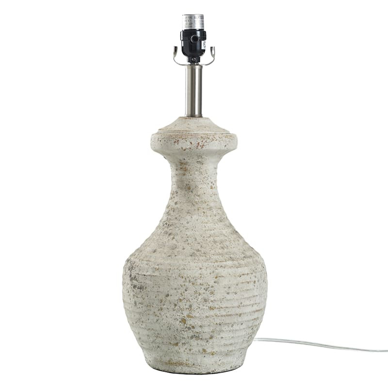 Found & Fable Distressed White Concrete Table Lamp, 21" | At Home