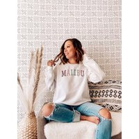 Malibu Sweatshirt, Malibu Shirt, California Vintage Sweater, Aesthetic Oversized Crewneck Gifts Cali | Etsy (US)