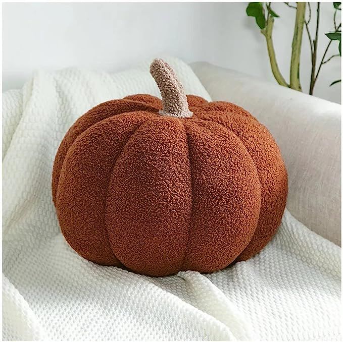 Fluffy Pumpkin Pillow Plush Toy Pumpkin Stuffed Durable Halloween Pumpkins Decorative Couch Throw... | Amazon (US)