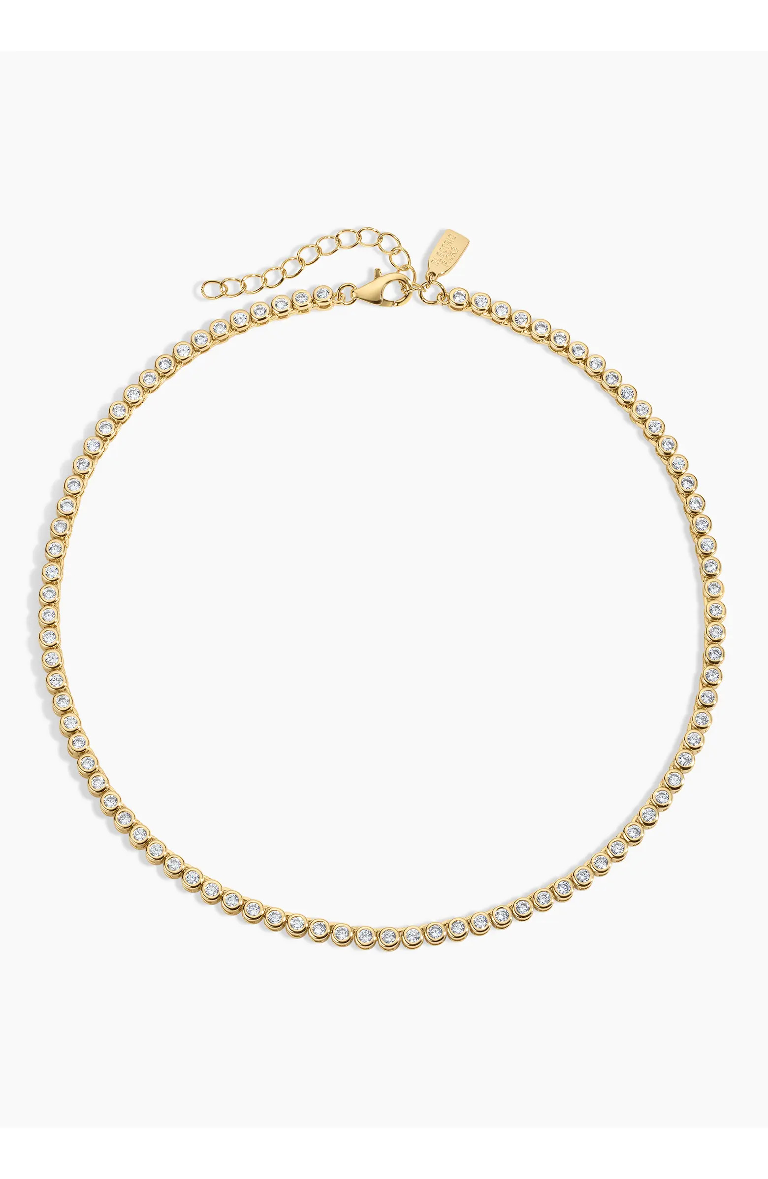 Mini Jewel Bezel Tennis Necklace | Nordstrom