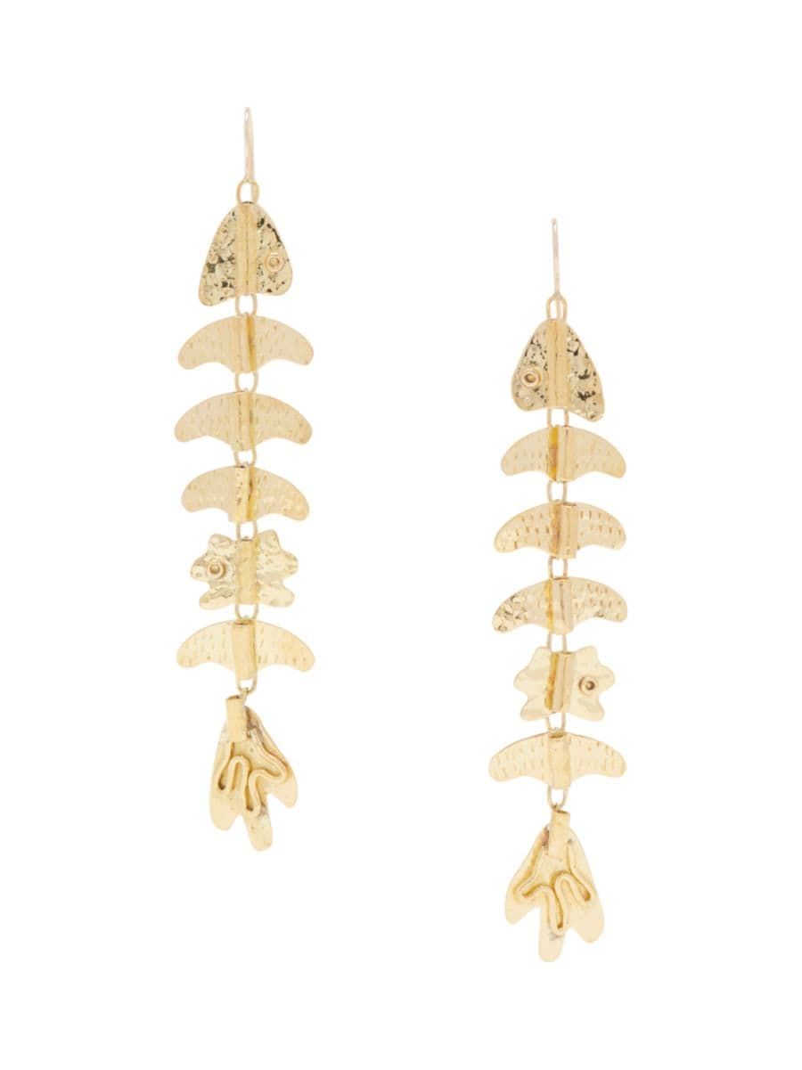 Hammered Goldtone Drop Earrings | Saks Fifth Avenue