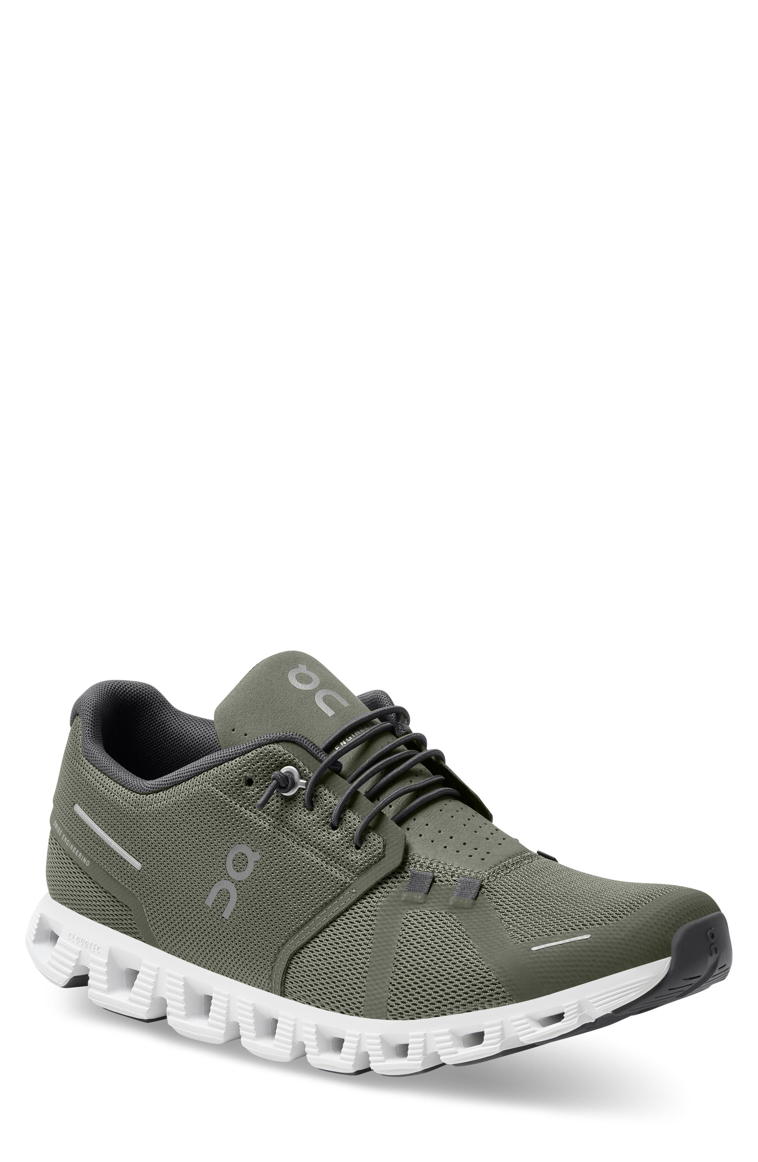 On Cloud 5 Running Shoe in Olive/White at Nordstrom, Size 10.5 | Nordstrom