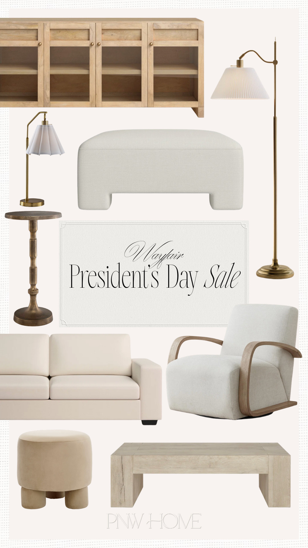My top furniture picks on sale with Wayfair's President's Day Deals!

display cabinet, glass door cabinet, buffet, sideboard, console table, floor lamp, table lamp, home lighting, brass lamp, gold lamp, upholstered coffee table, ottoman, square ottoman, footstool, footrest, beige ottoman, round ottoman, white wood coffee table, rectangular coffee table, wood coffee table, neutral furniture, living room furniture, end table, side table, accent 

 #LTKSeasonal #LTKHome #LTKSaleAlert