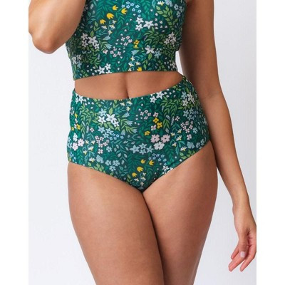 Cottage Floral/ Basil Reversible Ultra High-Waist Bottom - S | Target