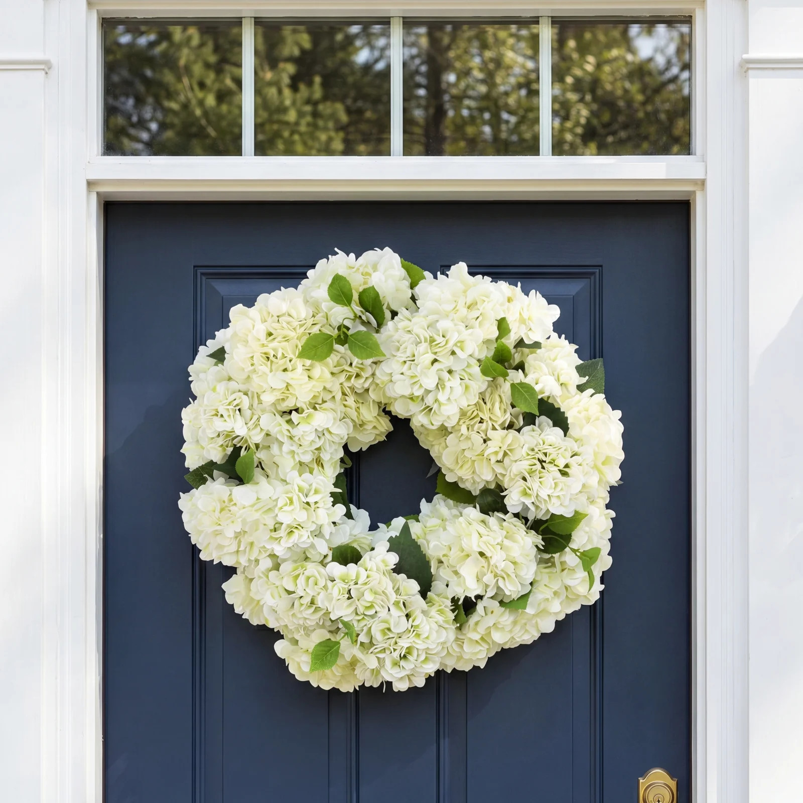 26" Faux Hydrangea Wreath | Birch Lane