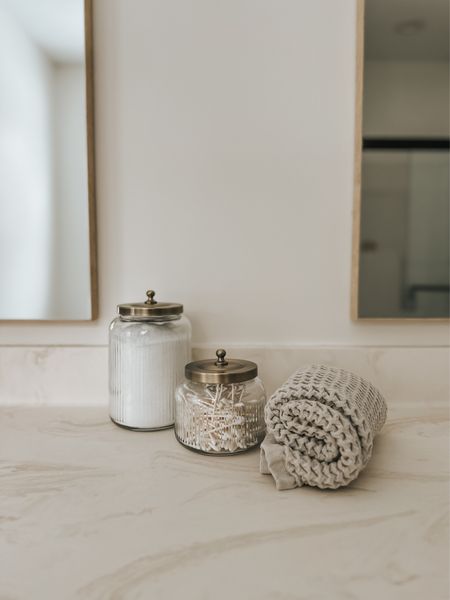Added these brass + glass canisters to the primary bath, 30% off at Target✔️

#LTKfindsunder50 #LTKhome