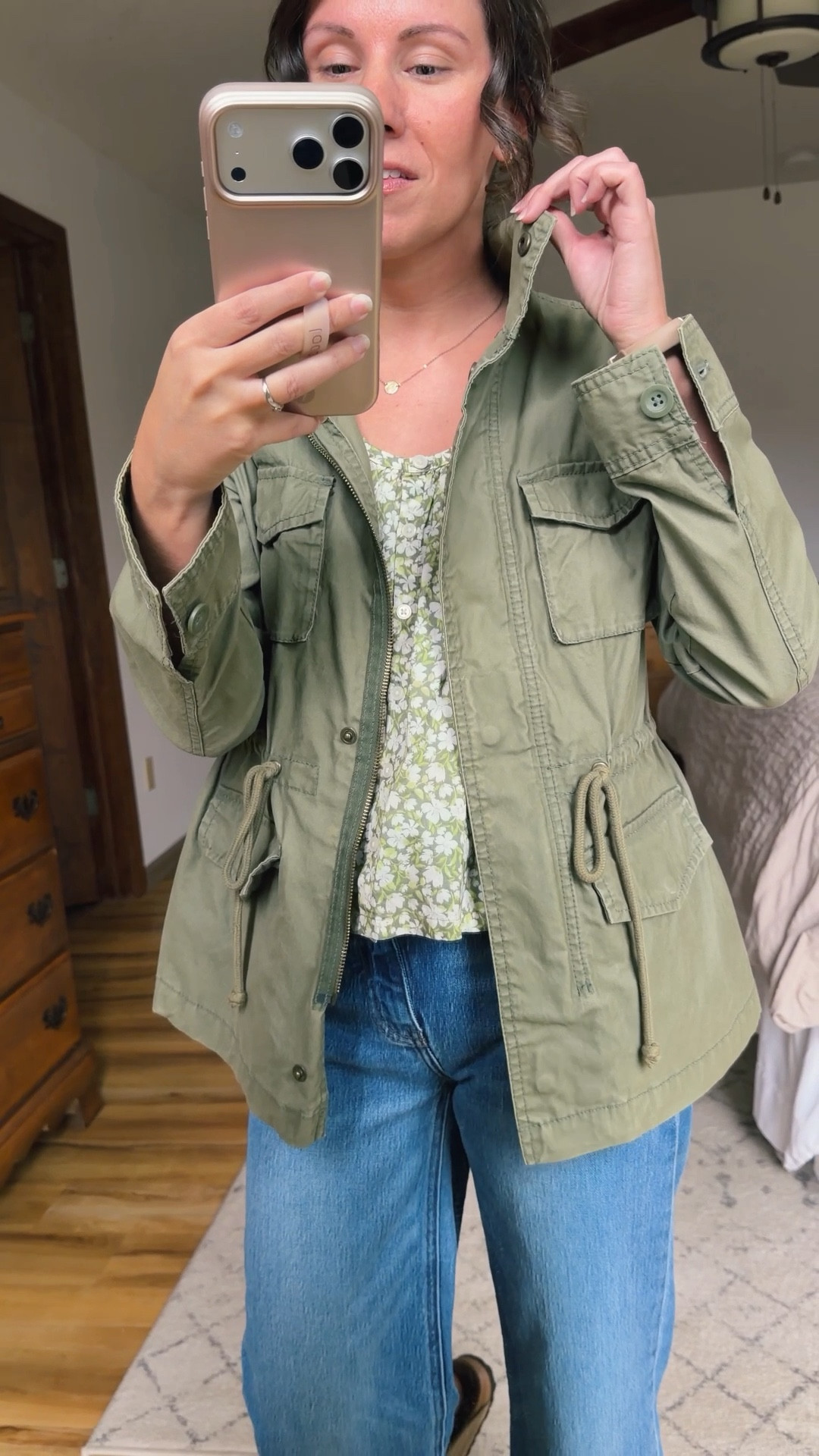 Xs petite in my floral shirt (100% cotton too! Green is selling out but other colors/prints available !) and my jacket is like 10-15 years old but old navy brought back an almost exact one. I have xs petite in mine. My jeans are are size 24 in the 26” inseam! So comfy! My clogs are size 6. 



#LTKSeasonal #LTKootd #LTKPetite