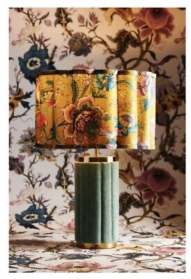 Anthropologie House of Hackney Lamp Shade Scalloped Gold Floral Romance 16” RARE | eBay US