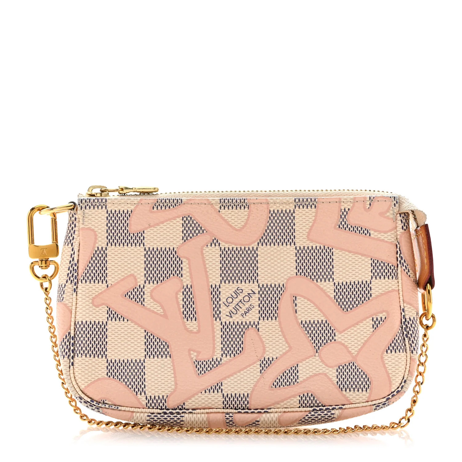 Damier Azur Tahitienne Mini Pochette Accessories | FASHIONPHILE (US)
