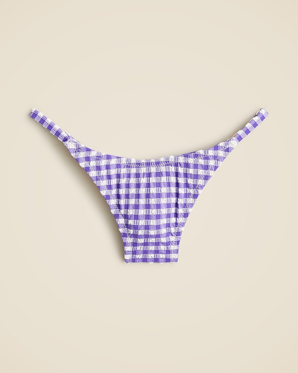 '90s no-tie string bikini bottom in gingham | J. Crew US