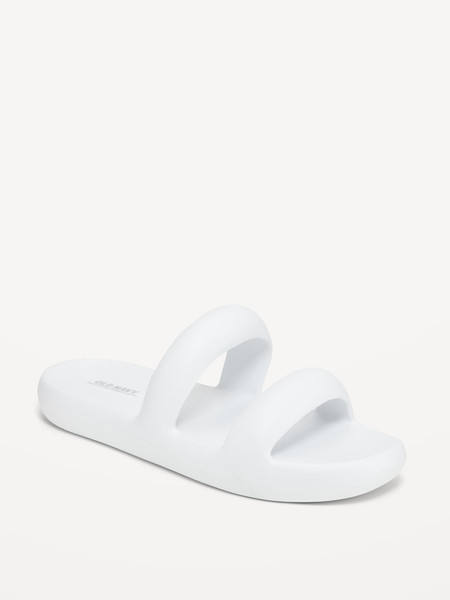 Double-Strap Puff Slide Sandals | Old Navy (CA)