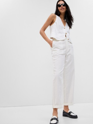 Linen-Cotton Pull-On Pants | Gap (US)