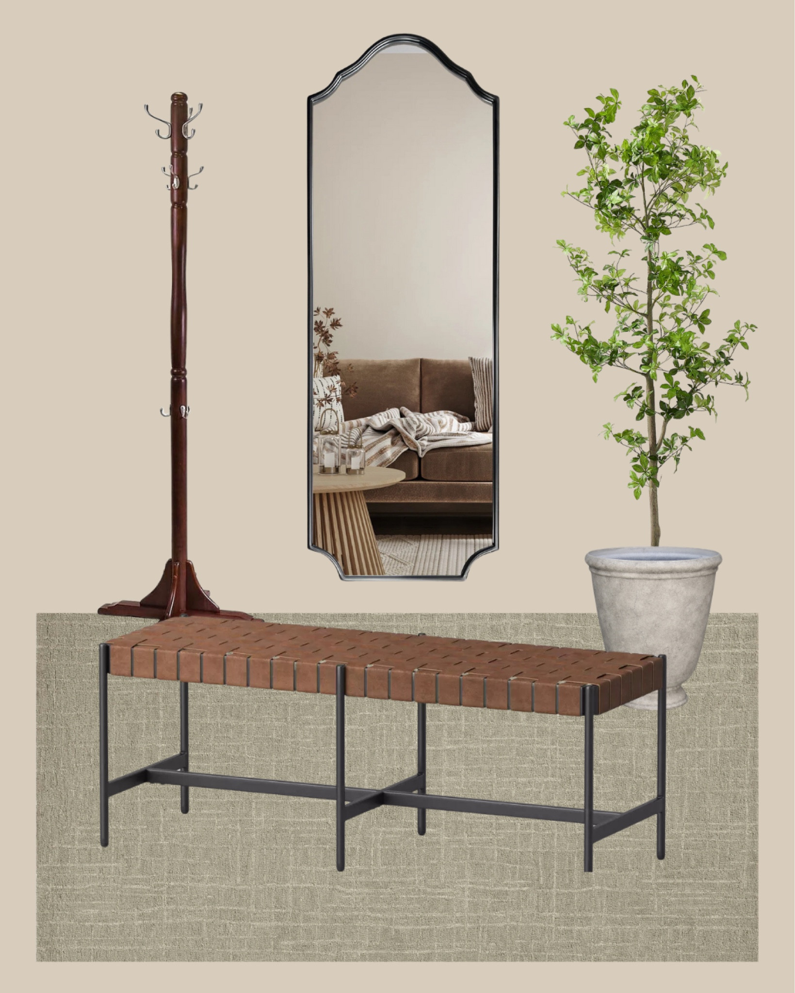 Entry Styling Bundle for $750! We’re giving you all of the details on how to style your entry today when budgeting for $750 on ChrisLovesJulia.com. 🖤 More options linked below too!

Wall mirror, faux leather bench, urn planter, faux quince leaf tree, coat rack, CLJ x Loloi Polly Spa/Ivory Rug

#LTKHome #LTKFindsUnder100 #LTKStyleTip