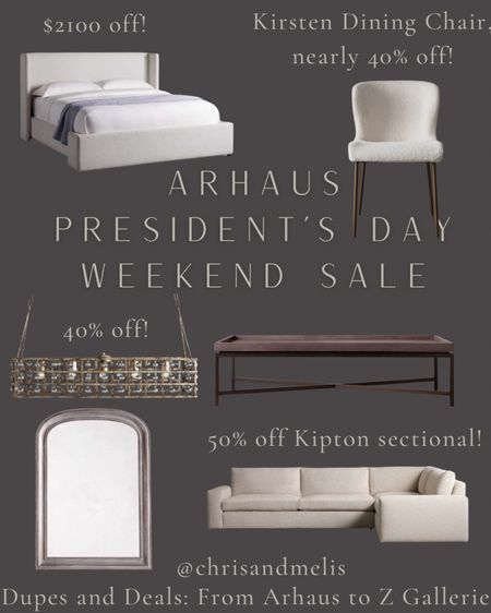 The Arhaus President’s Day Weekend sale is live, and are some of the deals I’ve seen! The Kipton sectional is 50% off and the Kirsten dining chair is nearly 40% off!


#LTKsalealert #LTKhome