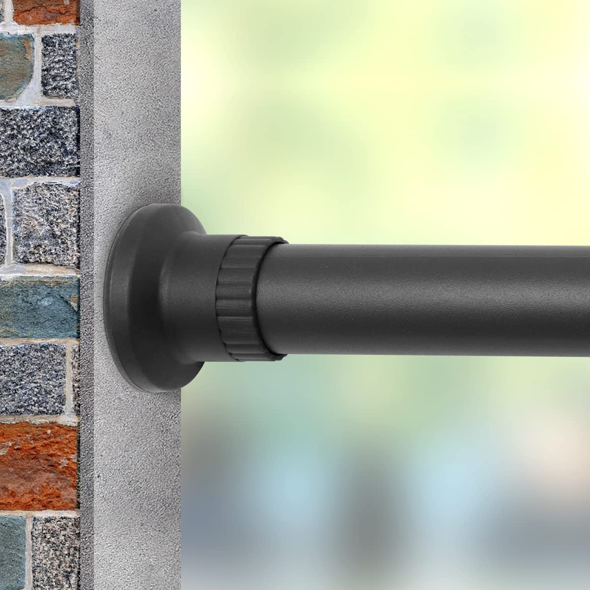 Tension Rod Shower Rail Curtain Poles, Shower Curtain Rail Heavy Duty Room Divider Curtain Rod, A... | Amazon (UK)