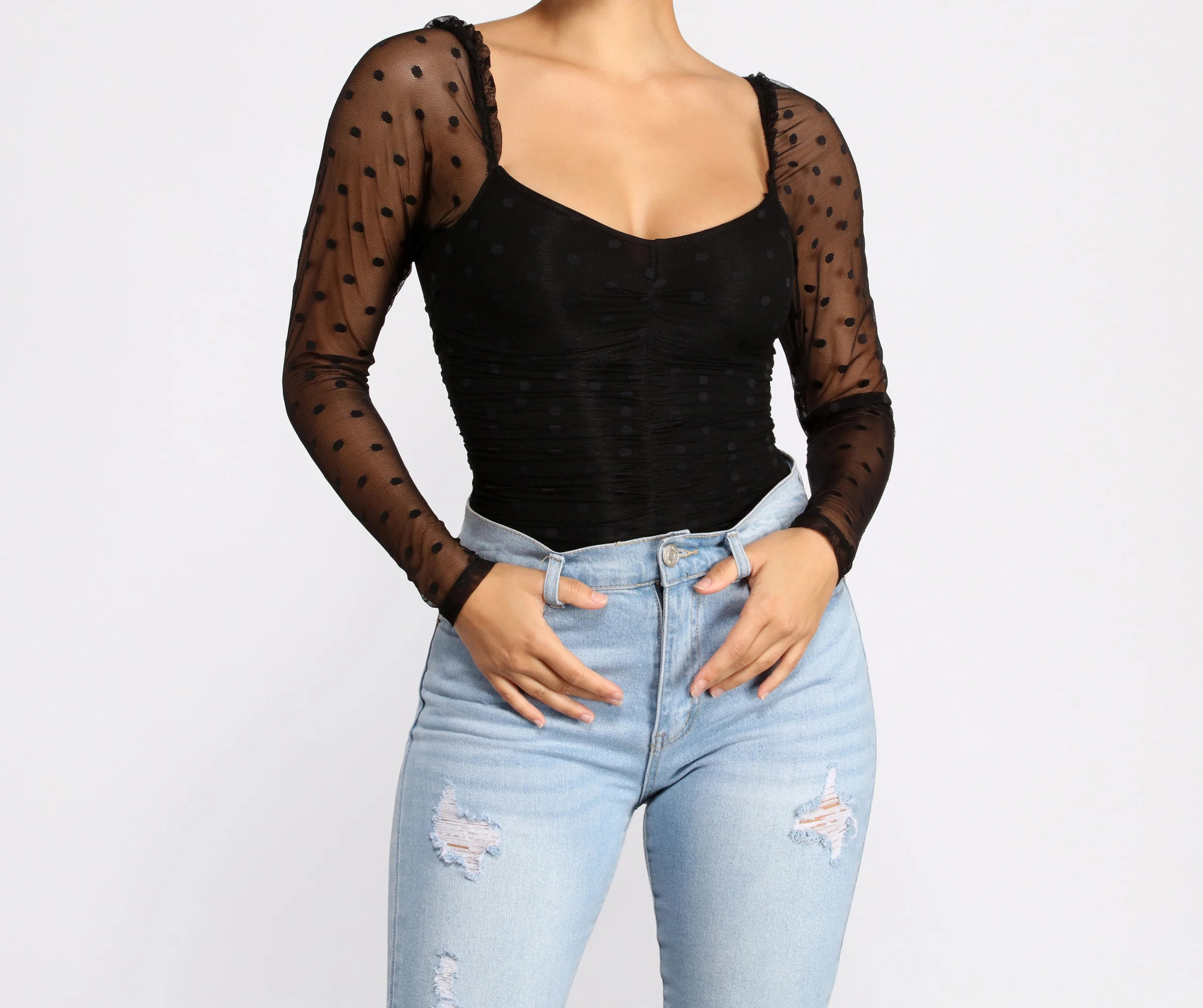 On Point Polka Dot Bodysuit | Windsor Stores