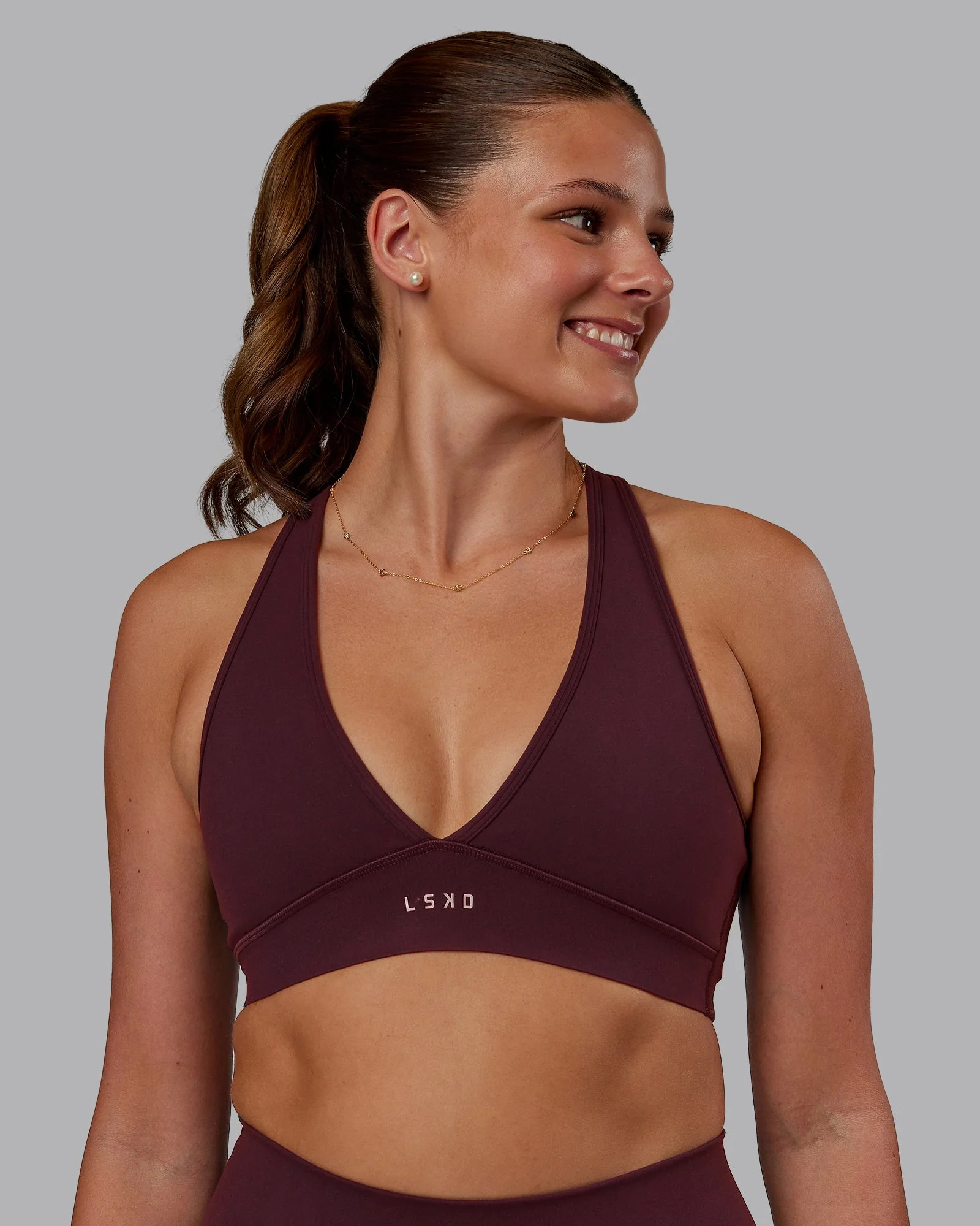 Stamina Sports Bra - Cherry Lacquer | LSKD | LSKD