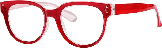 Eyekepper Oversize Reading Glasses Women Stylish Readers - Red +2.50 | Amazon (US)