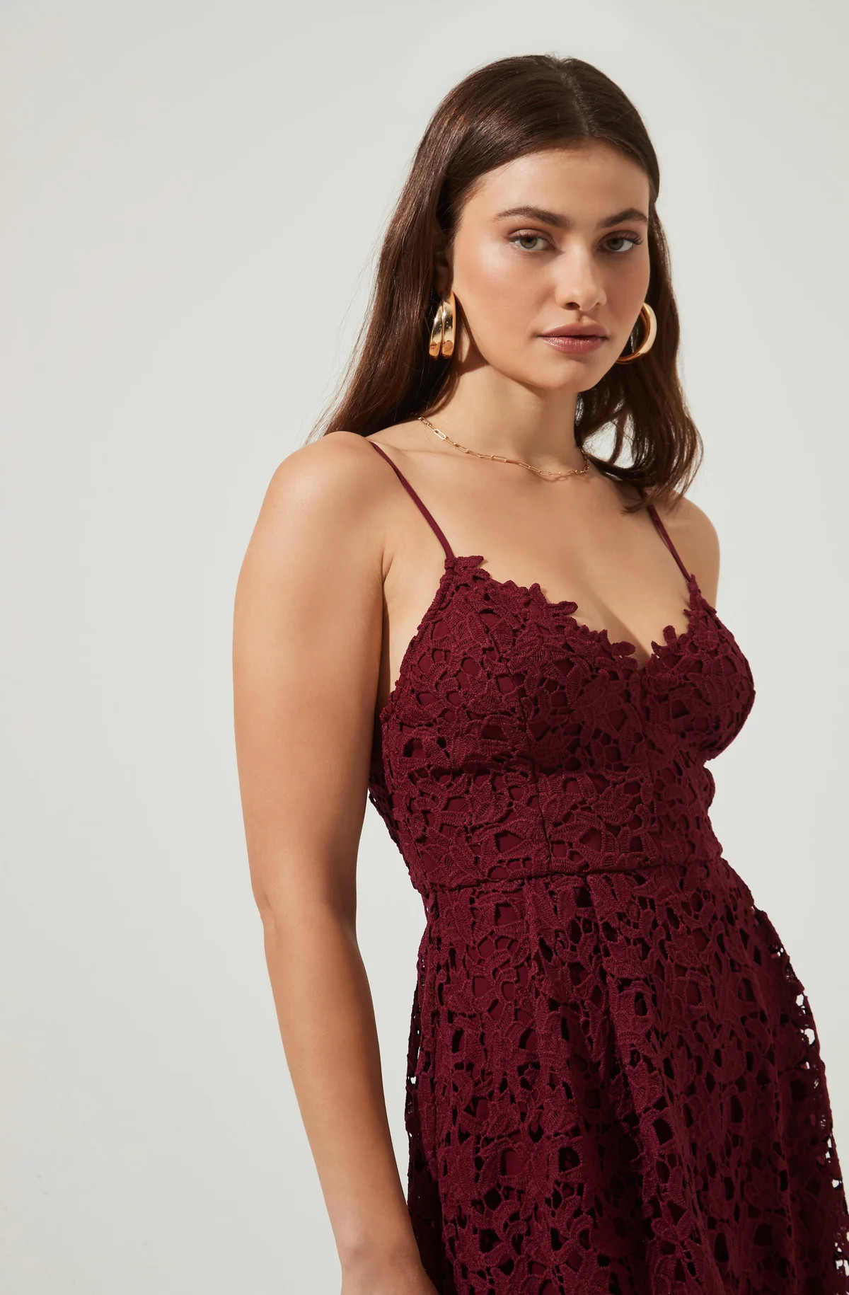 Lace A Line Midi Dress | ASTR The Label (US)