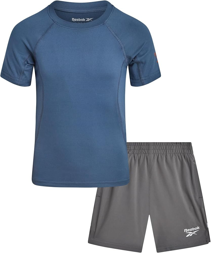 Reebok Boys Athletic Shorts Set - 2 Piece Summer Clothes Outfit with Graphic Tee and Gym Shorts w... | Amazon (US)