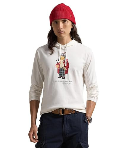 POLO RALPH LAUREN Men's Polo Bear Jersey Hooded T-Shirt F24 Nevis Holiday Bear X-Large | Amazon (US)