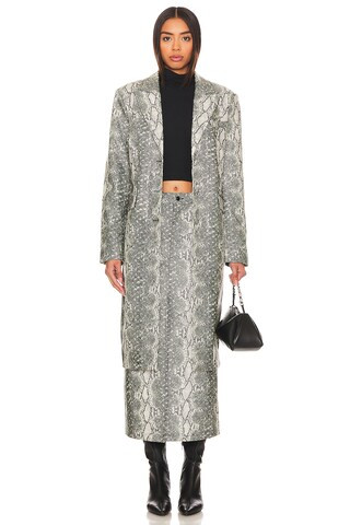 Steve Madden Gemini Faux Leather Coat in BLACK/IVORY from Revolve.com | Revolve Clothing (Global)