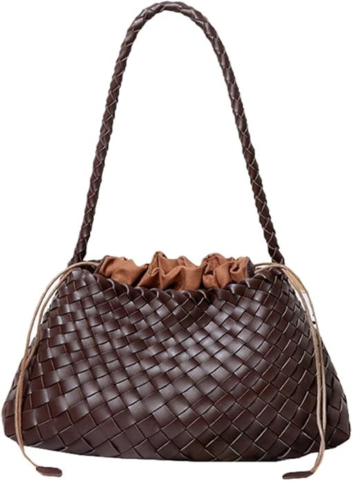 Woven Hobo Bags for Women Suede Woven Tote Bag Trendy Bucket Purse Underarm Shoulder Bag Vintage ... | Amazon (US)