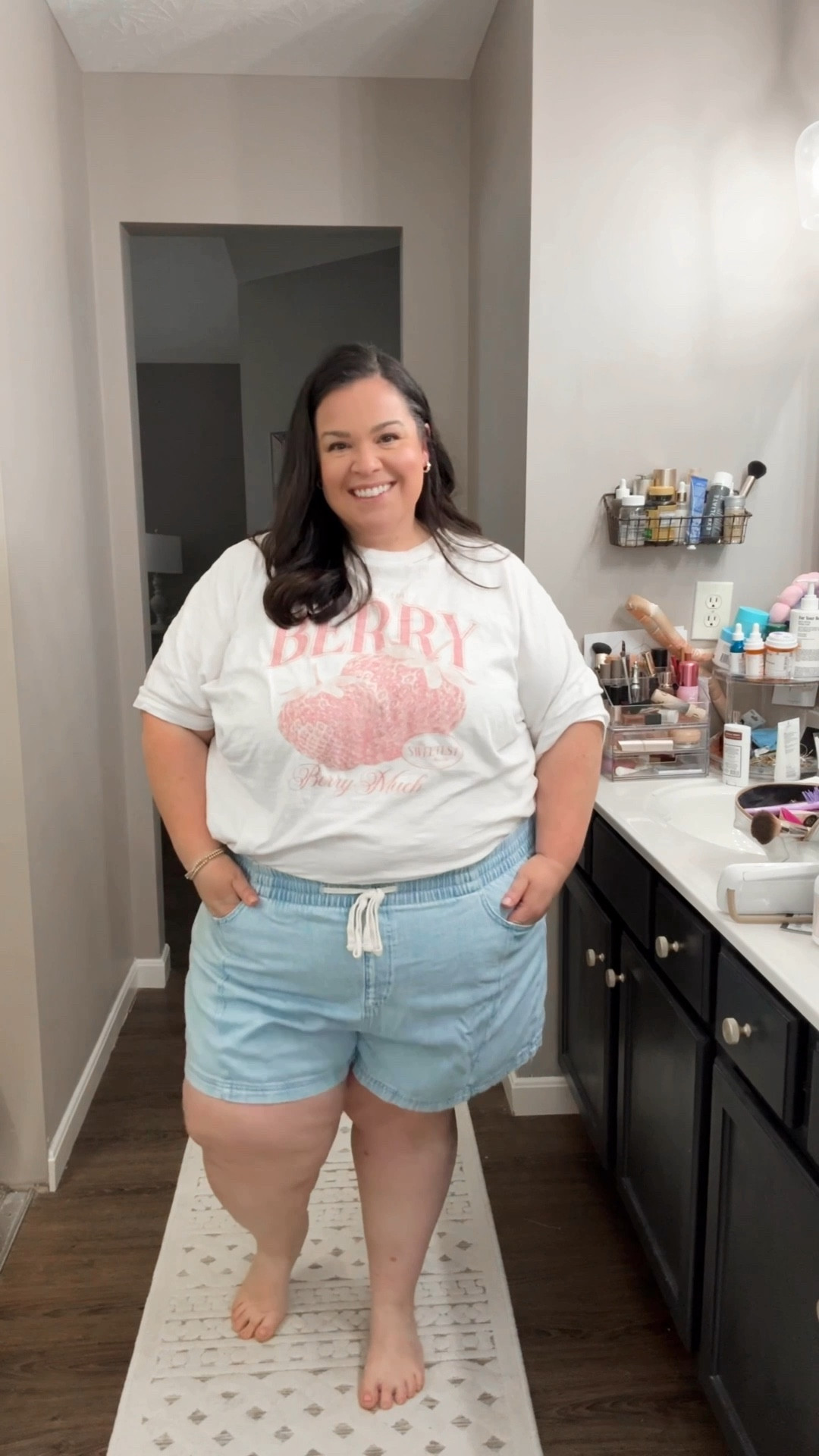 Finally found some other drawstring jean shorts IN stock in plus sizes!! I wear the 26

#LTKSummerEdit #LTKPlusSize #LTKFindsUnder50