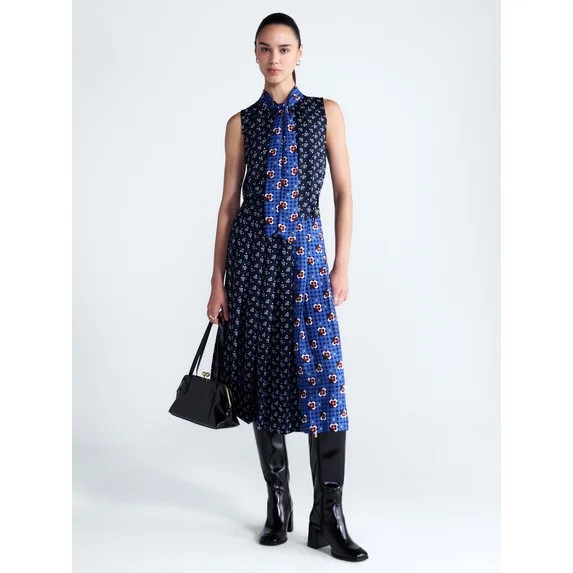 Free Assembly Women's and Women's Plus Sleeveless Tie Neck Top, Sizes XS-4X | Walmart (US)