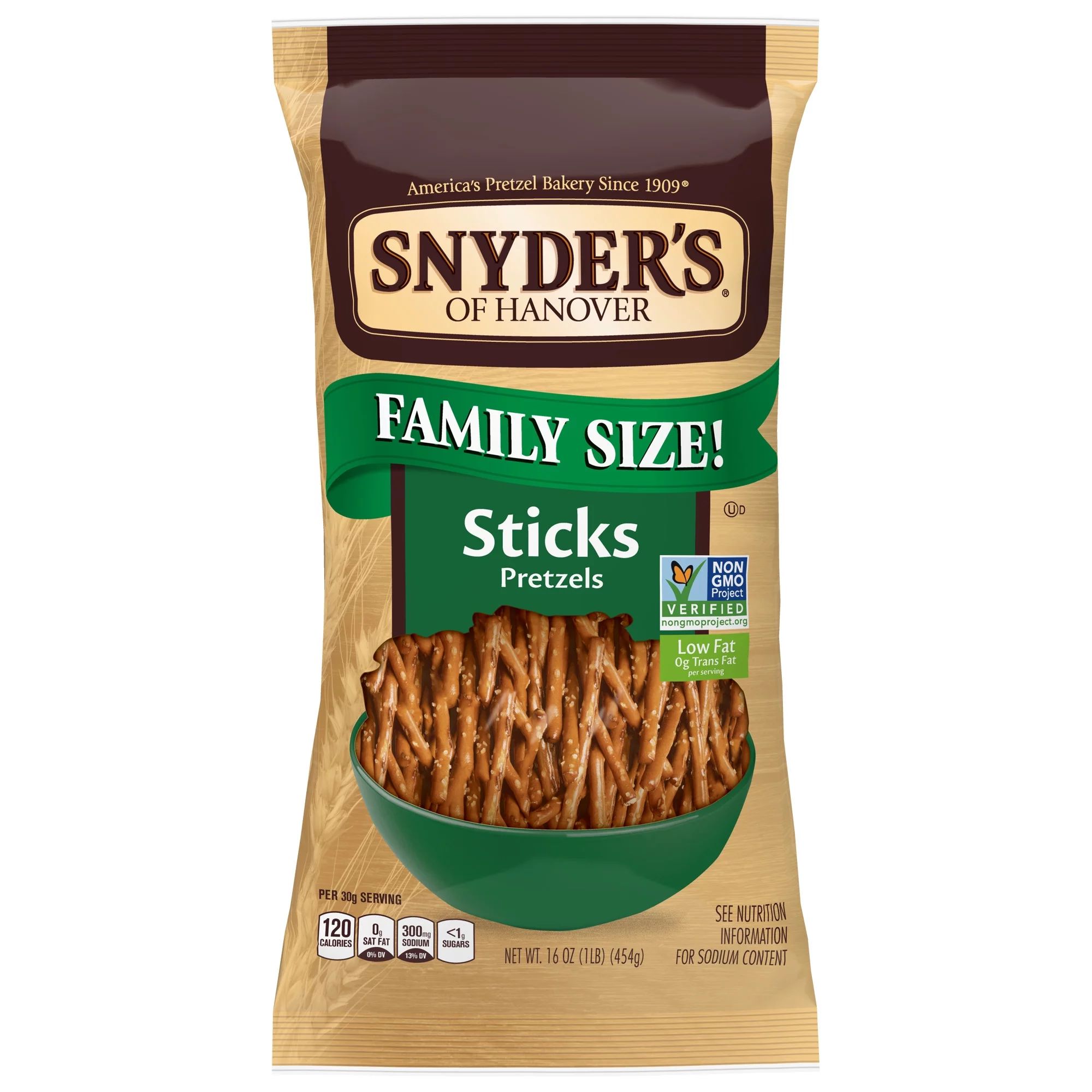 Snyder's of Hanover Family Size Pretzel Sticks, 16 oz | Walmart (US)