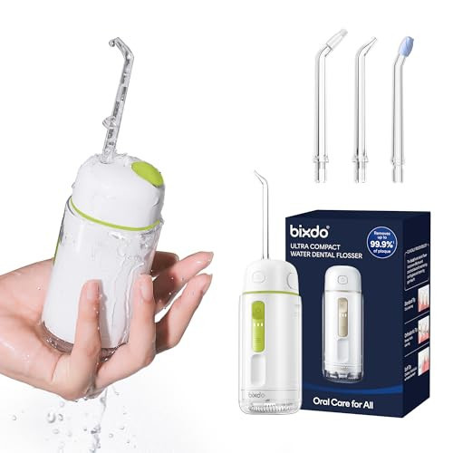 bixdo Water Flosser Portable for Travel - Mini Water Flosser with 3 Modes, IPX7 Waterproof, 360° Nozzles, Cordless Water Dental Flosser for Teeth Cleaning Flossing for Adults, Braces & Sensitive Gums | Amazon (US)