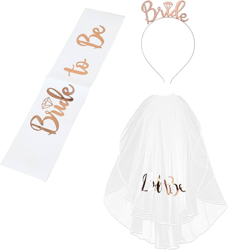 Amazon.com: Yolev Bride to Be Set Bachelorette Party Accessories Bridal Shower Decoration Accesso... | Amazon (US)