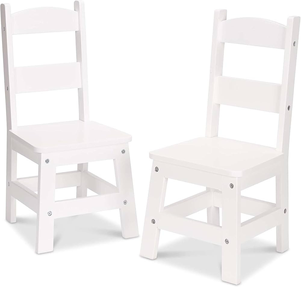 Melissa & Doug Wooden Chairs, Set of 2 - Blonde Furniture for Playroom - Kids Wooden Chairs, Chil... | Amazon (US)