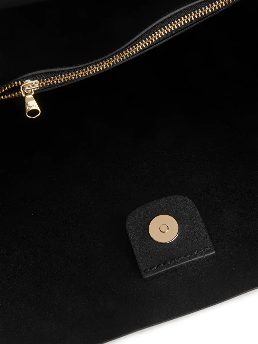 Leather Tote - Black - ARKET GB | ARKET (US&UK)