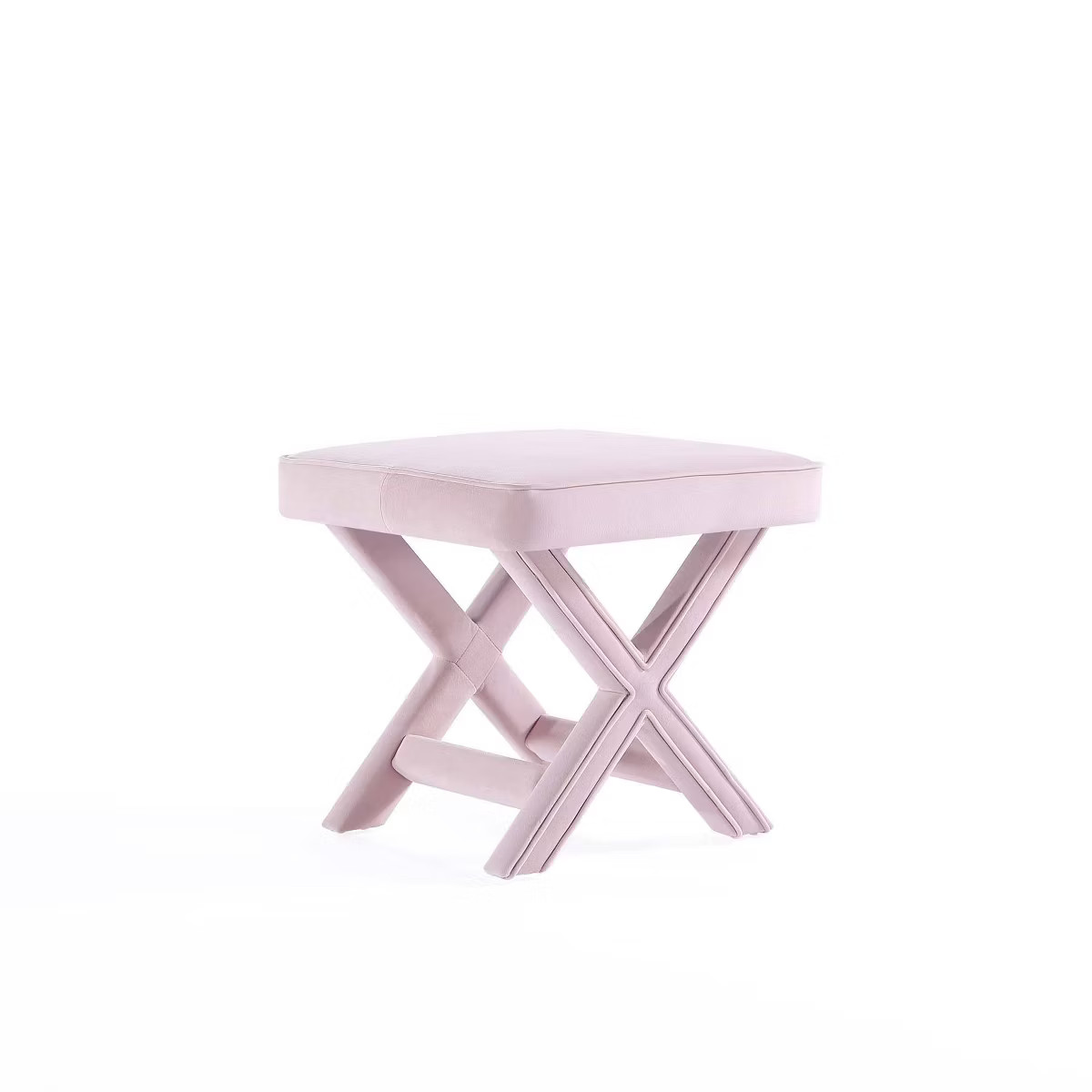 Manhattan Comfort Abigail Velvet Upholstered Ottoman | Target