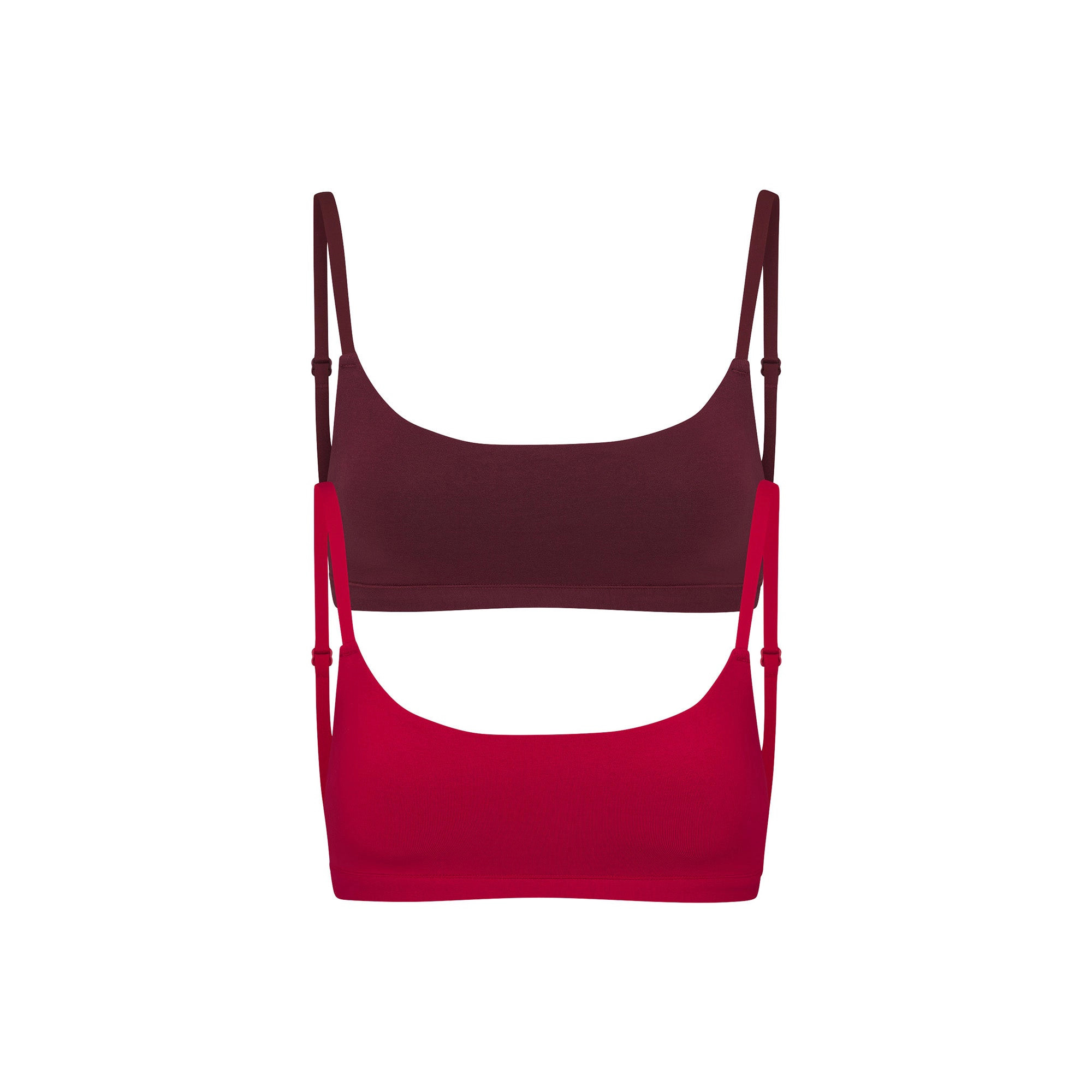 COTTON JERSEY SCOOP BRALETTE 2-PACK | CRANBERRY AND WINE | SKIMS (US)