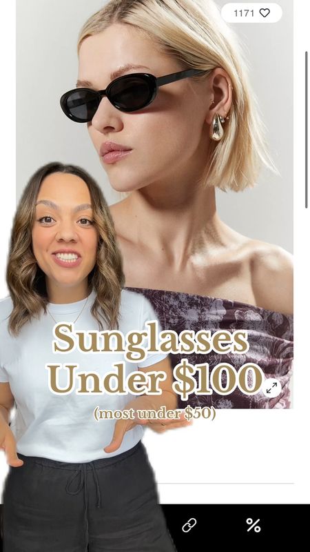 The best sunglasses for spring and summer for this year!

Aviator sunglasses, rounded sunglasses, oval sunglasses, cat eye sunglasses, square sunglasses, metal sunglasses, Celine sunglasses dupes, sunglassses under $50, sunglasses under $100, summer accessories



#LTKstyletip #LTKspring #LTKsummer