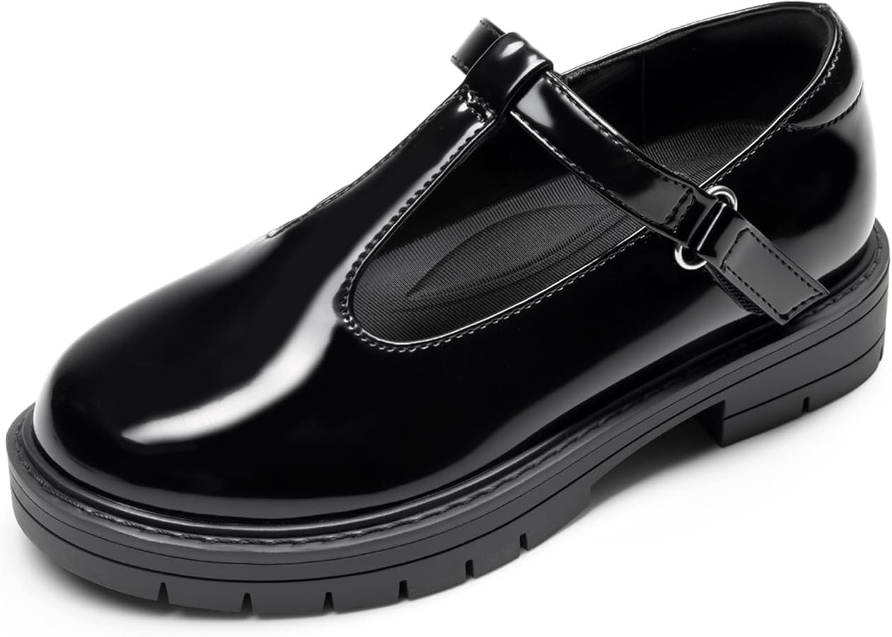 DREAM PAIRS Girls Mary Jane Dress Shoes Chunky Platform School Uniform Shoes T-Strap Oxfords Loaf... | Amazon (US)
