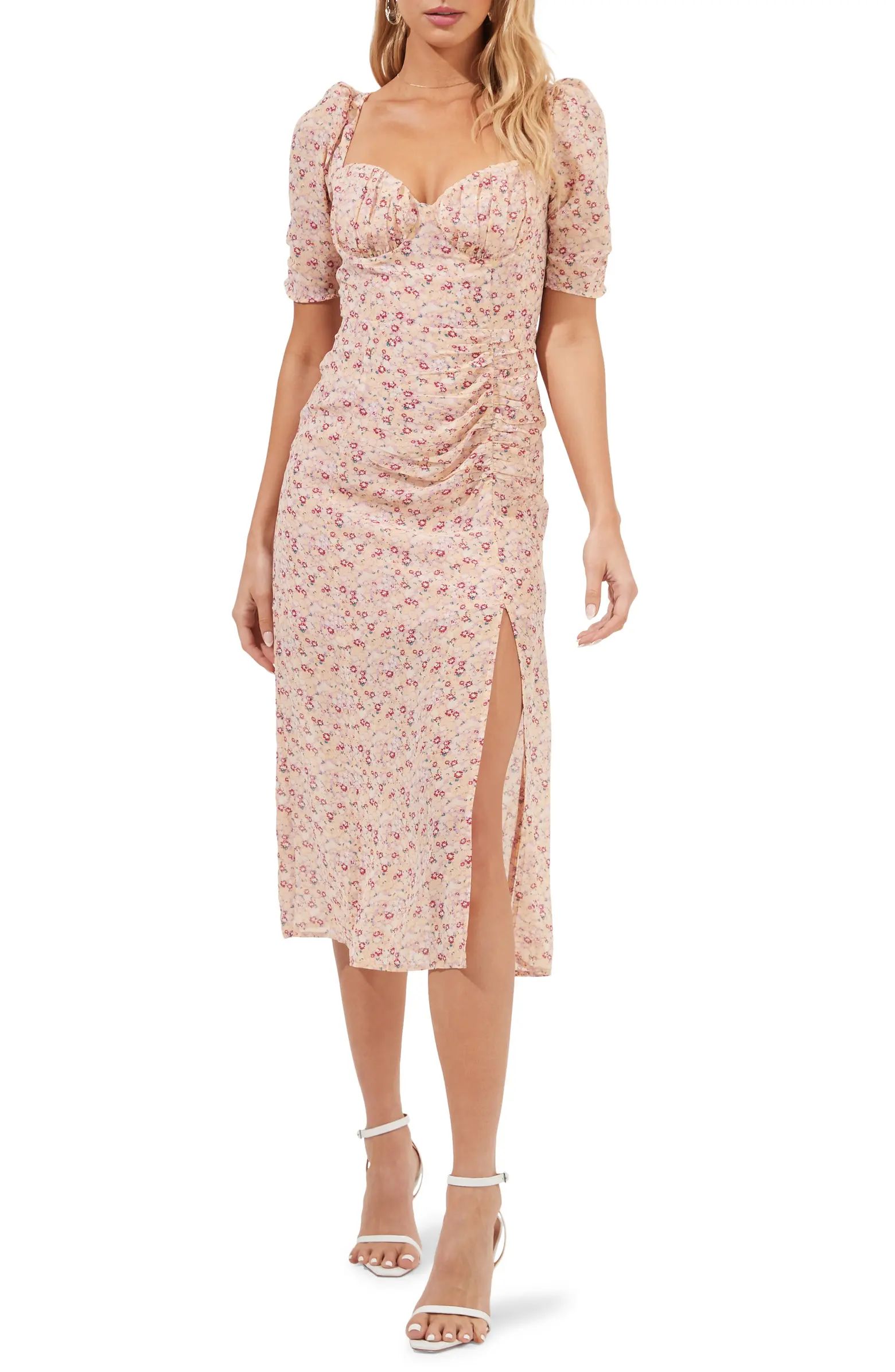 Floral Milkmaid Midi Dress | Nordstrom