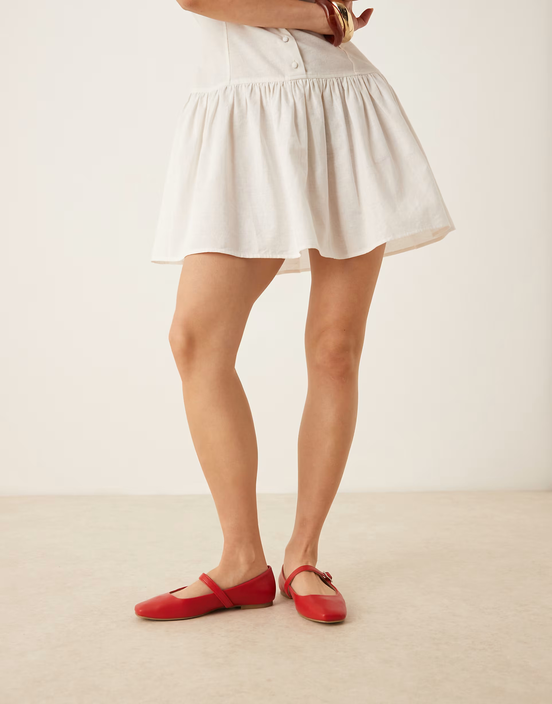 ASOS DESIGN Lottie Mary Jane Ballet Flats in red | ASOS | ASOS (Global)