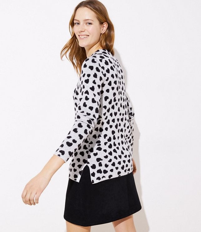 Heart Mock Neck Sweater | LOFT | LOFT